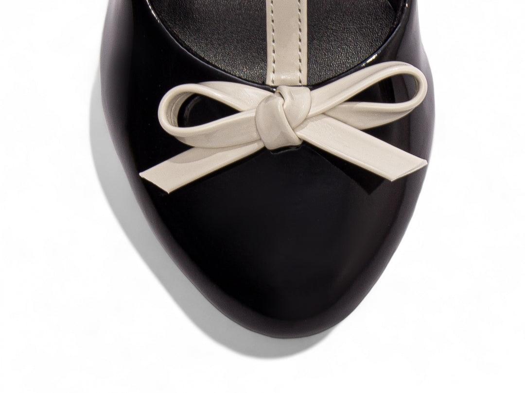 Salto Boneca Mary Jane Verniz Off White com Laço - #carminito#