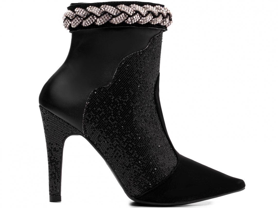 Bota Bico Fino com Pulseira Removível em Strass - #carminito#