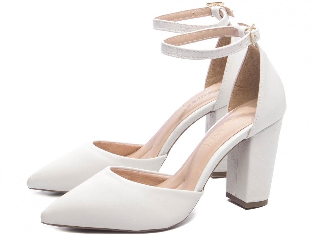Sapato Scarpin Croco Napa Off White - #carminito#